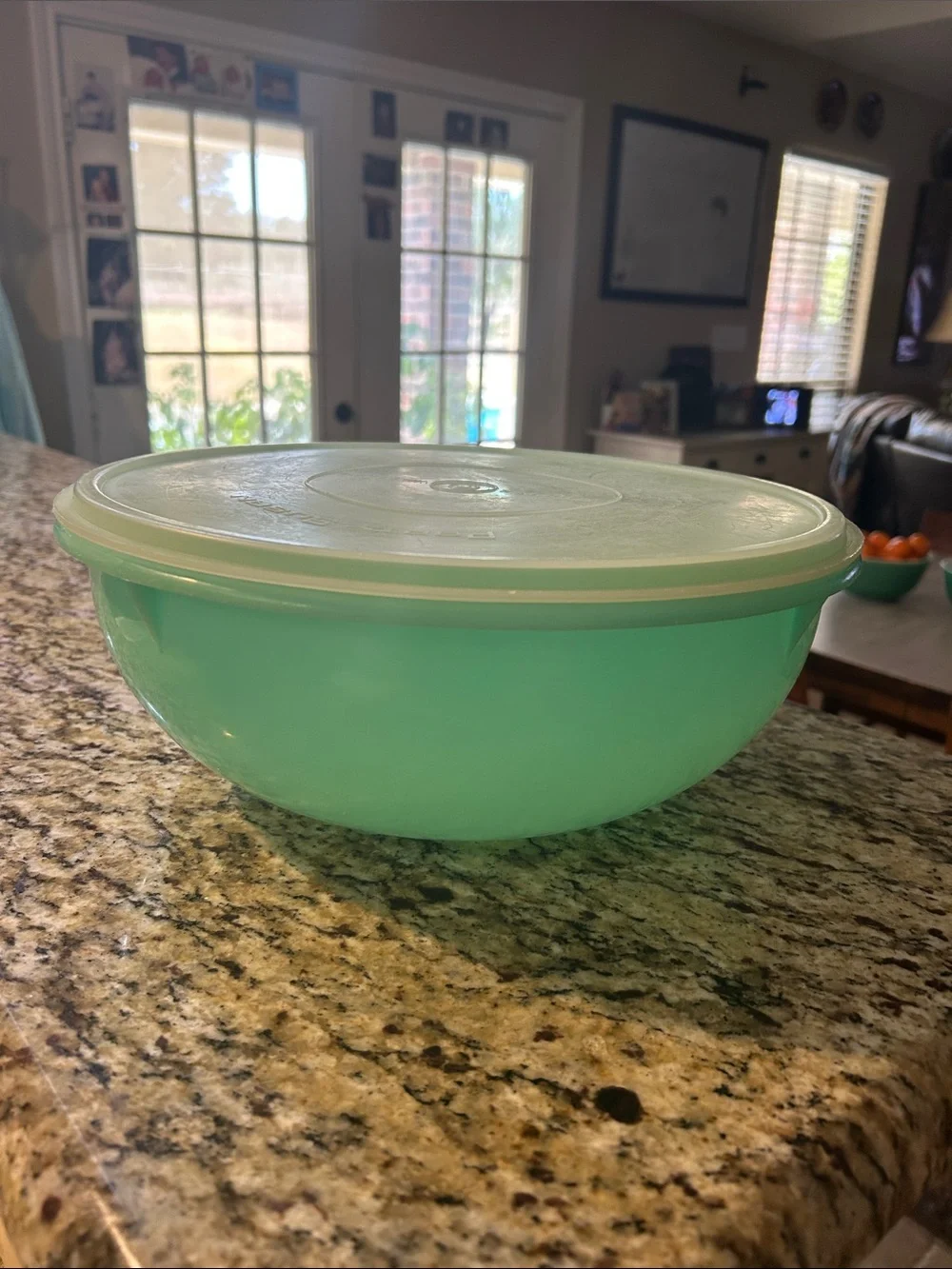 Vintage 1960’s Tupperware Plastic Large 26 Cup Mixing Bowl with Lid - Mint Green